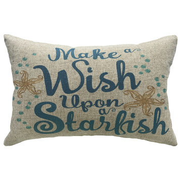 Wish Upon a Starfish Linen Pillow