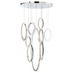 Eurofase - Eurofase 33732-015 Scoppia Chandelier 9 Light - Scoppia 9-Light Led Chandelier, Chrome Finish, CryScoppia Chandelier 9 Scoppia Chandelier 9 *UL Approved: YES Energy Star Qualified: n/a ADA Certified: n/a  *Number of Lights: 9-*Wattage:213w LED bulb(s) *Bulb Included:No *Bulb Type:No *Finish Type:Chrome