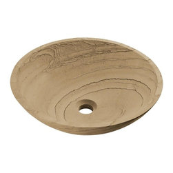 Naples Sandstone Bathroom Vessel Sink - Bathroom Sinks
