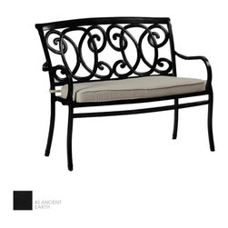 Somerset Mediterranean Cast Aluminum Outdoor Bench by Summer Classics - Outdoor Benches
