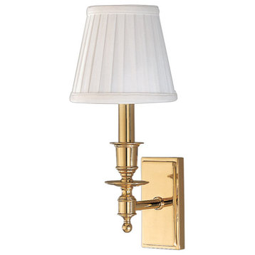Ludlow 1 Light Wall Sconce, Polished Brass