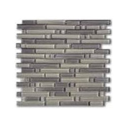 Bamboo Glass Series Pearl Grey Strips on 12x12 sheets - Tile