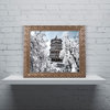 Philippe Hugonnard 'White Temple I' Ornate Framed Art, 20"x16"