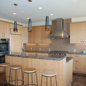 Amber bamboo cabinets in Santa Cruz