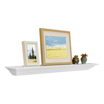 Corona Crown Molding Floating Wall Shelf, White, 36"