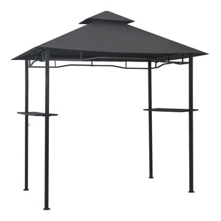 vidaXL Gazebo Canopy Tent Patio Pavilion with 2-Tier Anthracite Steel - Contemporary - Gazebos - by Vida XL International B.V. | Houzz