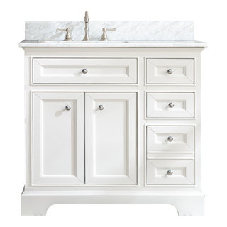 24 Triadsville Corner Shape White Bathroom Sink Vanity With