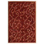 Bareens Designer Rugs - Bohemien Ziegler Detra Red Brown Hand-Knotted Wool Rug - 6'2'' x 9'4'' - Enhance the ambiance of your home with this magnificent Persian-influenced Turkish hand-knotted rug made by skilled artisans capable of creating the most exceptional vegetable dyes and hand-spun wool. This exquisite handmade rug is a one-of-a-kind Peshawar Kafkaz, otherwise identified as Chobi, Chobi Peshawar, Oushak, or Ziegler rug. These handmade rugs are crafted in Pakistan utilizing superior-quality wool imported from Australia, New Zealand, and Korea in two types of weaves: the Persian weave and the Mori weave. This rug is meticulously crafted by hand using the finest natural vegetable dyes extracted from local plants. The artisans use a blend of hand-spun local and fine merino wool, resulting in a rug with a compelling texture, higher lanolin content, and longer staple. The artisans occasionally incorporate natural or artificial silk into the pile to enhance specific motifs. The finished product is an awe-inspiring execution of flawless design and an understated palette that exudes elegance.