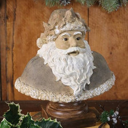 Holly Santa Bust - Holiday Accents And Figurines