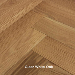 Clear White Oak Herringbone Engineerd Hardwood Floors - Hardwood Flooring