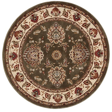 Well Woven Timeless Abbasi Traditional Oriental Green Area Rug 5'3" Round