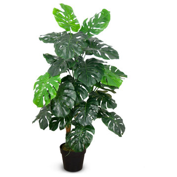 Faux Botanical Monstera in Green 48 Inch Height