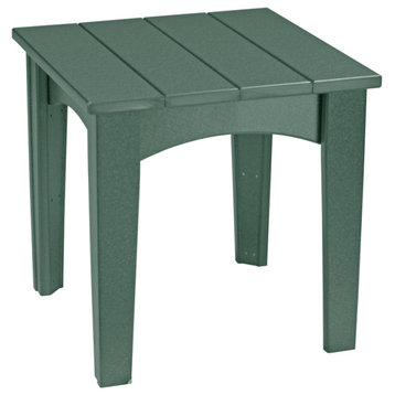 Poly Island End Table, Green