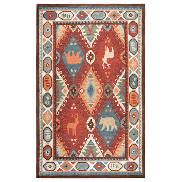 Rizzy Northwoods Nwd106 Lodge Rug, Red, 8'0"x10'0"