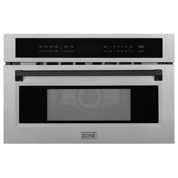 ZLINE 30" Microwave Oven, DuraSnow With Matte Black MWOZ-30-SS-MB
