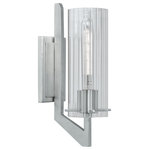 Norwell Lighting - Norwell Lighting 8143-CH-CL Faceted - 1 Light Wall Sconce In Modern Style-12.75 - This sconce offers a ribbed, clear glass. cylinderFaceted One Light Wa Chrome Clear GlassUL: Suitable for damp locations Energy Star Qualified: n/a ADA Certified: n/a  *Number of Lights: 1-*Wattage:60w T10 Edison bulb(s) *Bulb Included:No *Bulb Type:T10 Edison *Finish Type:Chrome