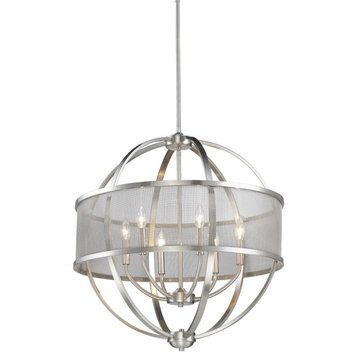 Colson 6-Light Chandelier With Shade, Pewter