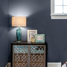 corner wall in upstairs hallway