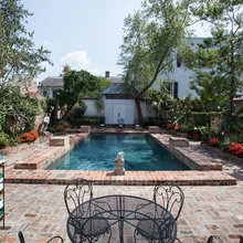 Brick backyard
