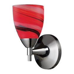 Elk Lighting - Celina 1-Light Sconce, Polished Chrome With Candy Glass - Wall Sconces