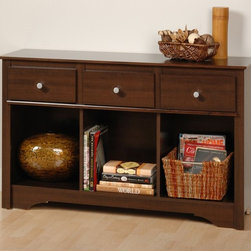 Prepac Living Room Console in Espresso - Console Tables