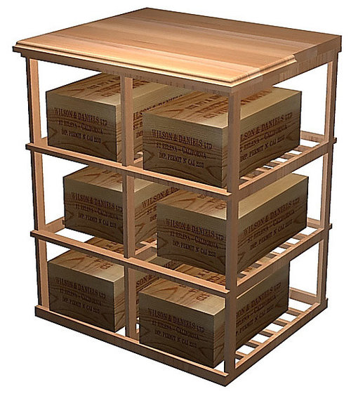 Wine Holder Table | Our Designs - Designer Series Wine Rack - Wood Case Storage Tasting Table - Wine Racks -  Designer Series