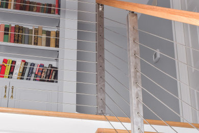 Inspiration for a modern staircase remodel in Atlanta