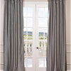 Platinum Blackout Faux Silk Taffeta Curtain Single Panel, 50"x96"