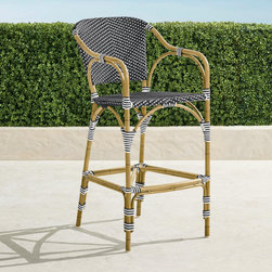 French Bistro Aluminum Barstool - Patio Furniture And Outdoor Furniture