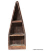 Rustic Distressed Solid Wood 3 Tier Accent Bookcase