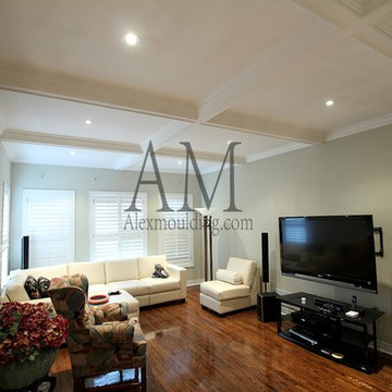 Patterned stretch coffered ceiling, Woodbridge