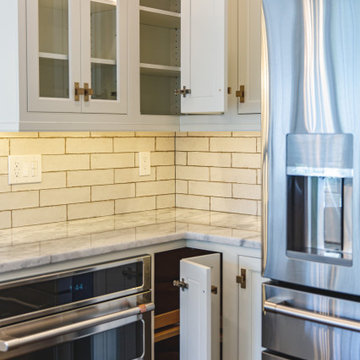 Fancy Kitchen with Marble tile countertop