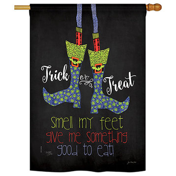 Smell My Feet Halloween Vertical Garden Double Sided Flag, 28"x40"