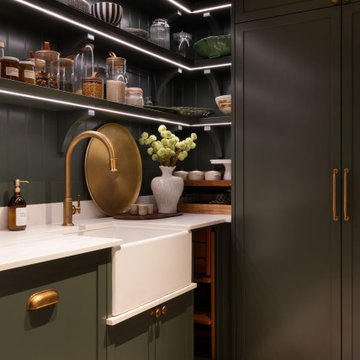 Refined & Luxurious Walnut Lay-On Slim Shaker Reeded Detail Kitchen