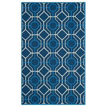 Safavieh Four Seasons Collection FRS244 Rug, Navy/Ivory, 3'6"x5'6"