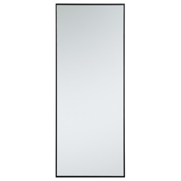 Metal Frame Rectangle Mirror 24 Inch In Black