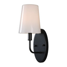 sconces beside sink window