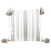 Novica Handmade Vertical Ecru Elegance Cotton Cushion Cover
