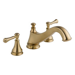 Delta Cassidy 3-Hole Roman Tub Trim - Low Arc Spout - Bathtub Faucets