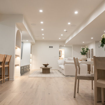 Luxury Basement Remodel with Custom Bar, Wine Display & Wellness Retreat