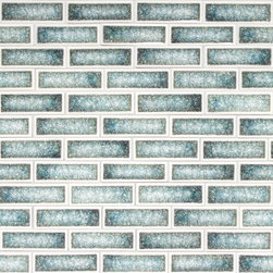 1x3 Brick mosaic in Ocean quartz glaze. - Products