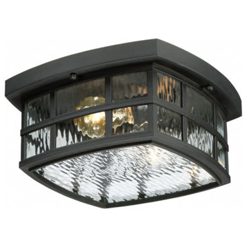 Zurich Collection Craftsman Black Outdoor Ceiling Light, UQL1248