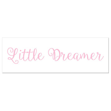 Little Dreamer 12"x36" Canvas Wall Art, Pink