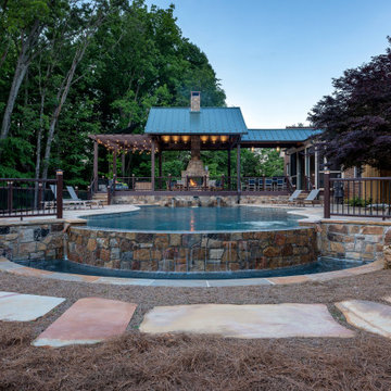 Luxury Vanishing Edge Pool with Copper Scuppers
