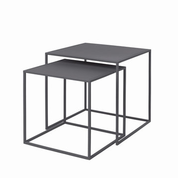 Fera 2-Piece Table Set, Steel Gray