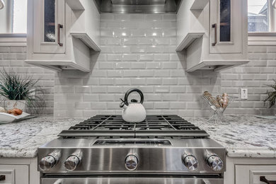 Inspiration for a transitional kitchen remodel in Boston