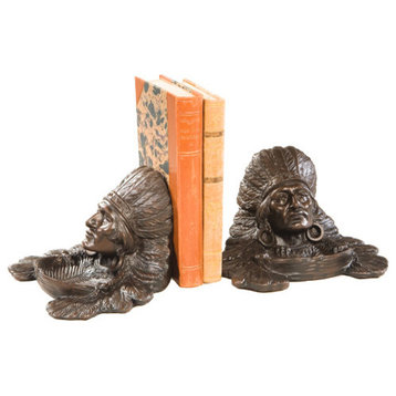 Indian Chief Bookends