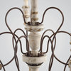LNC 8-Light Shabby-Chic French Country Retro-white Rust Chandelier