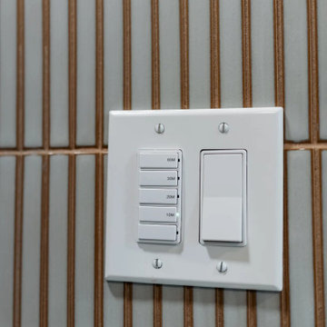Switch Plate Set into Kit-Kat Tile - Kirkland Master Bath