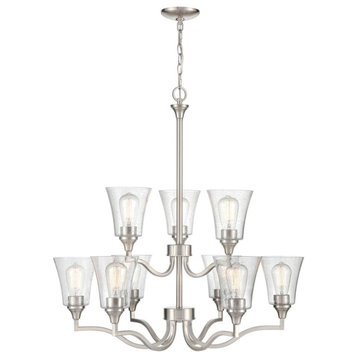 Millennium Caily 9-Light Chandelier Brushed Nickel